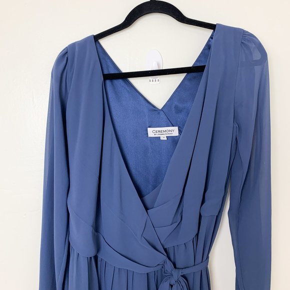Ceremony by joanna August blue holly wrap dress M - Picture 2 of 8